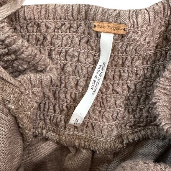 Free People Endless Summer Day Glow One Piece Smocked Cutout Jumpsuit In Pelican - Picture 4 of 8